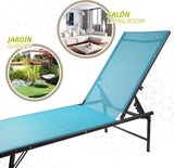 thumbnail of Tumbona jardín plegable y multiposición azul Aktive