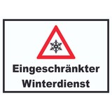 thumbnail of Eingeschränkter Winterdienst Schild Nicht gestreut glatteis A1 Rückseite selbstklebend