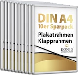 thumbnail of 10 Plakatrahmen DIN A4 | abgerundete Ecken | 25mm Alu Profil, silber | Alu Klapprahmen Wechselrahmen Posterrahmen | 10er Sparpack | Dreifke®