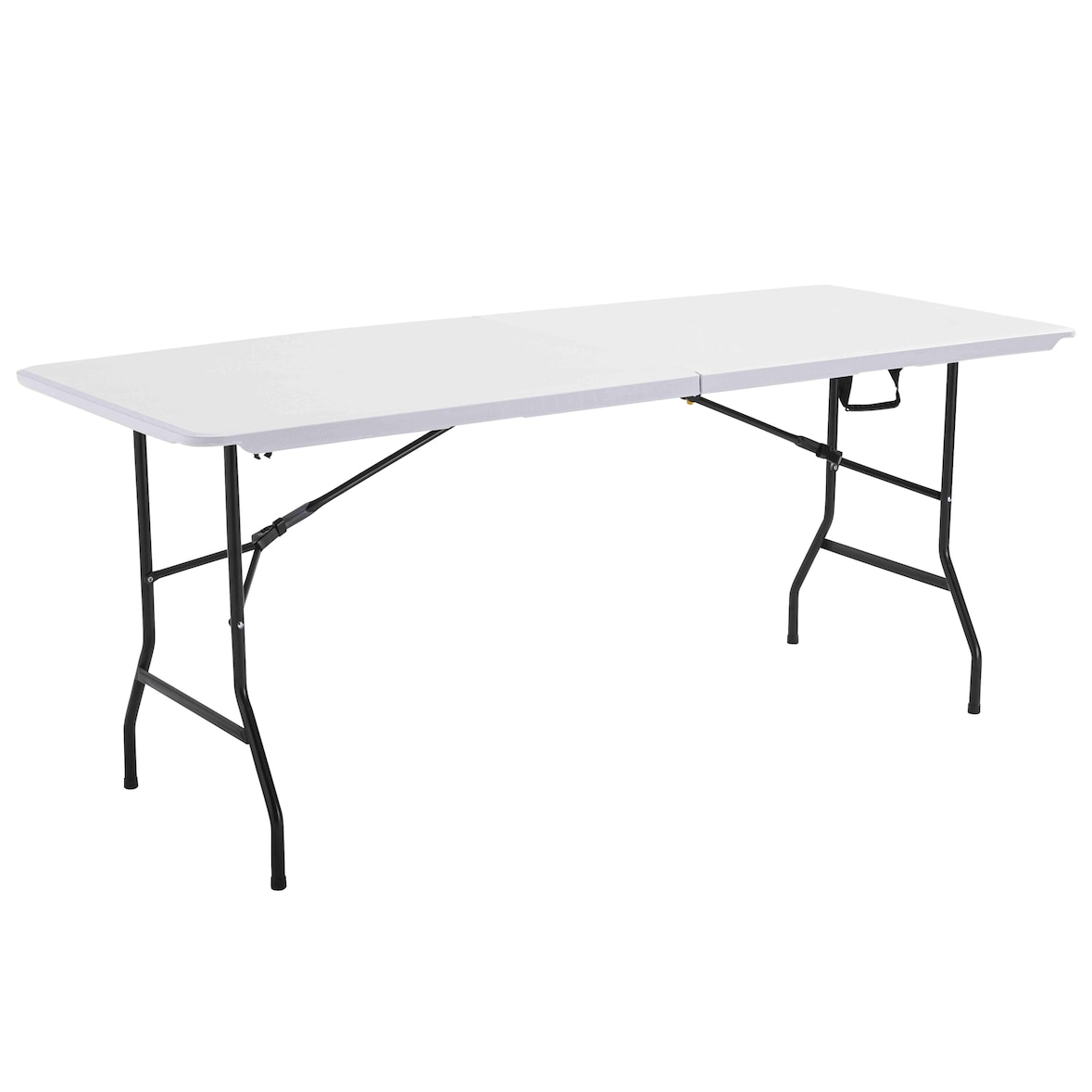 Table pliante blanche en PEHD 180 cm 8 places format valise