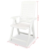 thumbnail of vidaXL Tuinstoelen 2 st verstelbaar kunststof wit