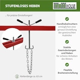 thumbnail of Motorbrücke Stahl Tragkraft 500 kg stufenlos verstellbare Höhe Traverse mit gummierten Standsockeln