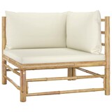 thumbnail of vidaXL 7-tlg. Garten-Lounge-Set mit Cremeweißen Kissen Bambus