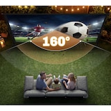 thumbnail of HD Beamer Projectiescherm 120 inch Staand 275 cm 16:9 HD 4K/8K projectiedoek met statief - dubbelzijdig doek met inklapbare statieven - WK voetbal