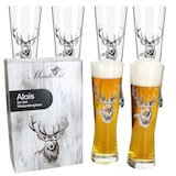 thumbnail of Alois 6er Set Weizenglas 0,5 L Hirschmotiv Geschenkverpackung