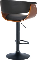 thumbnail of CHEFGASTRO 2er Set Barhocker JASPER Kunstleder HxBxT 90x60x51cm Stoff Walnuss/Schwarz Barstuhl Drehstuhl