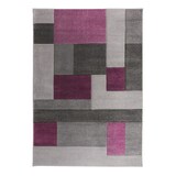 thumbnail of Geometrischer Teppich in Trendfarben, `Nidd Clara` . Farbe: Lila-Grau, 80x150 cm | Kadima Design