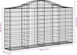 thumbnail of vidaXL Gabionen mit Hochbogen 15Stk. 200x30x100/120cm Verzinktes Eisen