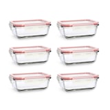 thumbnail of Menastyl - Lot 6 boites hermétiques clémentine rectangles 370ml en verre