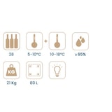 thumbnail of Vinoteca Vinobox 28 PRO 2T 28 botellas 2 temperaturas, de 5º a 10º y de 10º a 18ºC, 85 W, 7 baldas de madera extraíble
