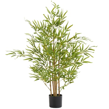 tectake Árbol de bambú artificial BAMBOSA, con textura realista  verde - 405603