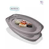 thumbnail of Alu-Platten, Servierplatten, oval, mittel, 60 Stk, 42,6 x 28,5 cm