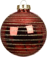 thumbnail of 3 Weihnachtskugeln Glas 8cm mit Streifen Muster Christbaumkugeln Weihnachtsbaumkugeln Christbaumschmuck Weihnachtsbaumschmuck Deko Weihnachtsrot