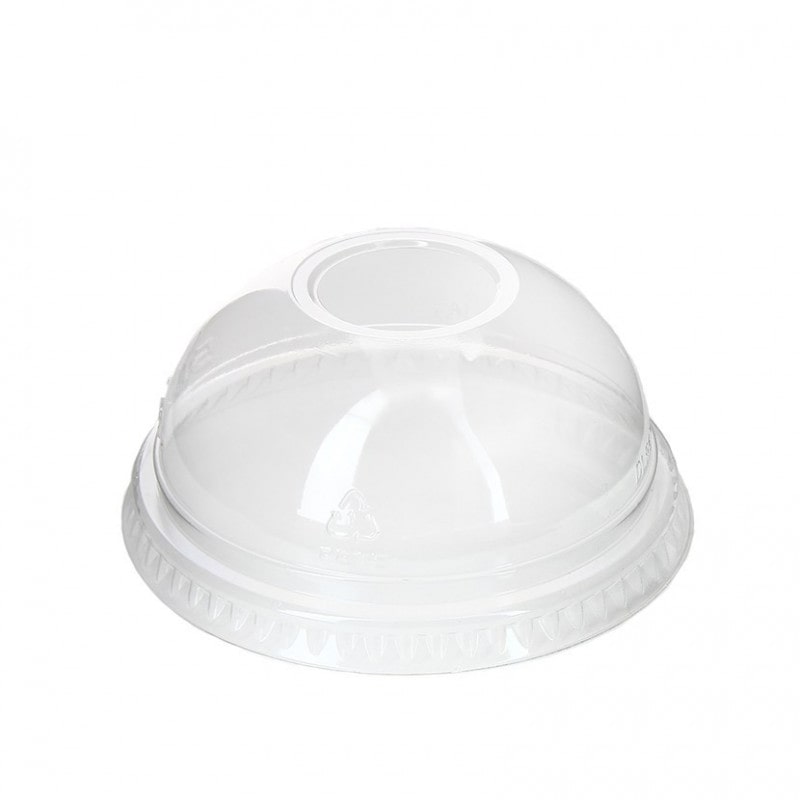 1000 pezzi. Tappo a cupola con foro per bicchieri PET piccoli (8Ø) Ref TAP014