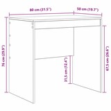 thumbnail of vidaXL Schreibtisch Sonoma-Eiche 80 x 50 x 76 cm