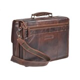 thumbnail of Greenburry Rugged Aktentasche Businesstasche Leder 41x30 cm braun