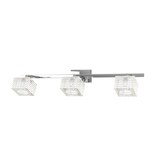 thumbnail of Toplight Metropolitan 3-lichts wandlamp met G9-fitting, chromen structuur en bewerkt glas, modern design 55x10x12cm