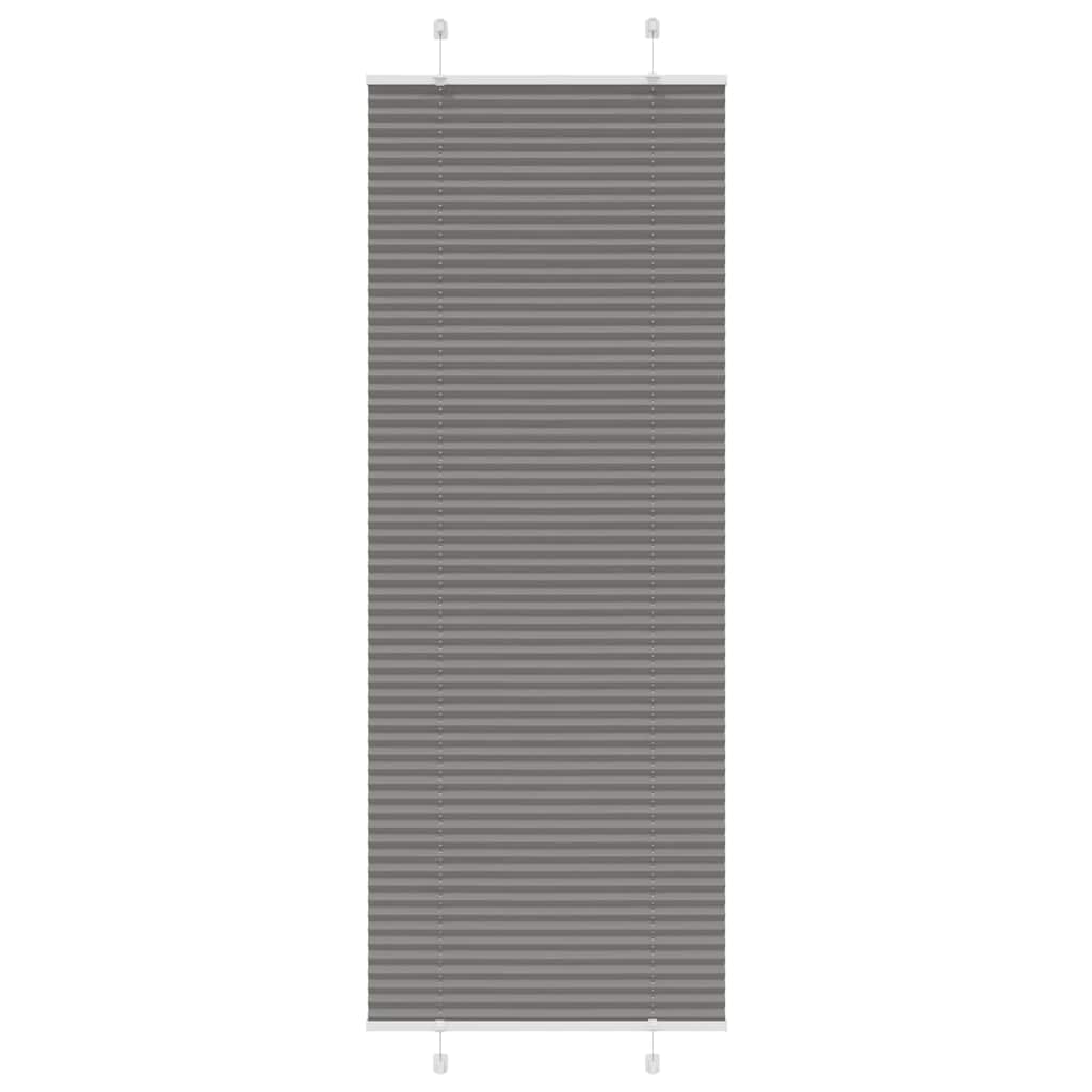 vidaXL Plissee Anthrazit 70x200 cm Stoffbreite 69,4 cm Polyester