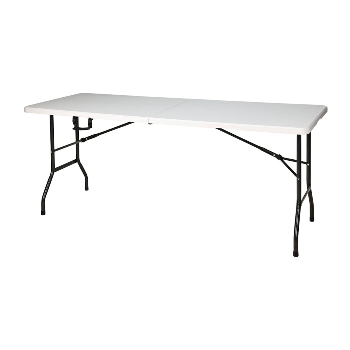 WellHome - Weißer Klapptisch 180x70x74cm mit automatischer Verriegelung