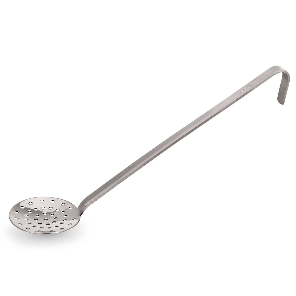 WAS Germany - Schaumlöffel Kitchen Tool 2085, Ø 20 cm, 44 cm,  Perforation Ø 4 mm, Chromnickelstahl