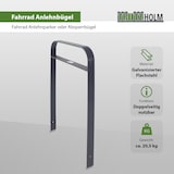 thumbnail of Fahrradanlehnbügel 115 x 76 cm Flachstahl 13 mm Anthrazit Einbetonieren Fahrradständer Parker Typ H