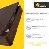 thumbnail of Canapé Abatible Descansin | 135x190 | Blanco | Con Subida A Domicilio | Reforzado | Gran Almacenaje