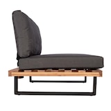 thumbnail of Sillón HWC-H54, sillón de jardín, madera de acacia hilada con certificado MVG aluminio ~ marrón, tapizado gris oscuro