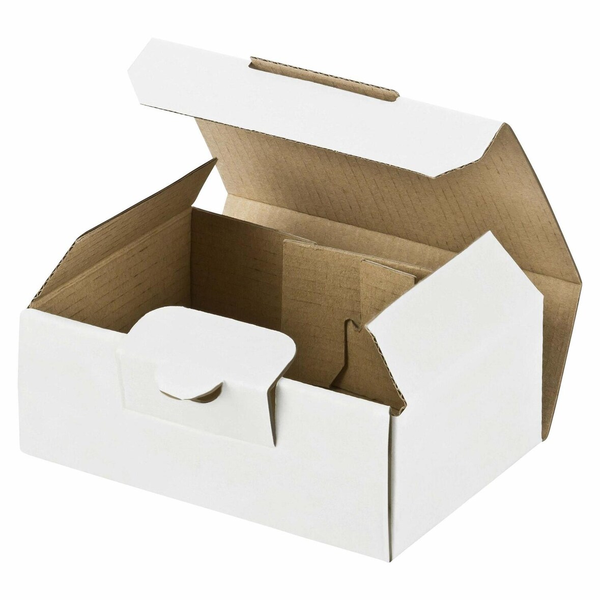 25x Versandkarton 120x80x45mm schnelle Aufrichtung mit Steckverschluss Maxibrief und Warensendung weiß