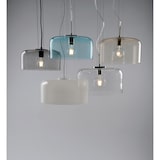 thumbnail of AQA Design Lampadario BERWIN fumè in vetro L.35 P.35 H.150