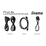thumbnail of Iiyama LH5560UHS-B1AG IIYAMA 139.0cm(55") LH5560UHS-B1AG 16:9 3xHDMI+2xUSB VA retail (Speditionsversand)