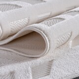 thumbnail of Küchenteppich Skulptural Robust Waschbar Strapazierfähig Terrasse Garten Creme 240x340 cm OEKO-TEX Gekettelt – ORTLER von Kadima Design