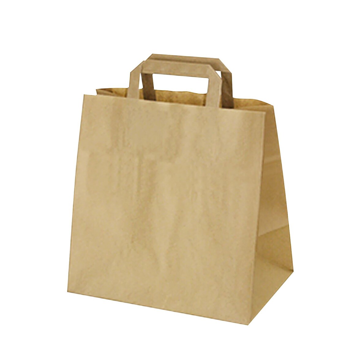 250x Papiertragetaschen, braun, 32+21x33cm