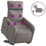 thumbnail of vidaXL Elektrischer Massagesessel mit Aufstehhilfe Taupe Stoff