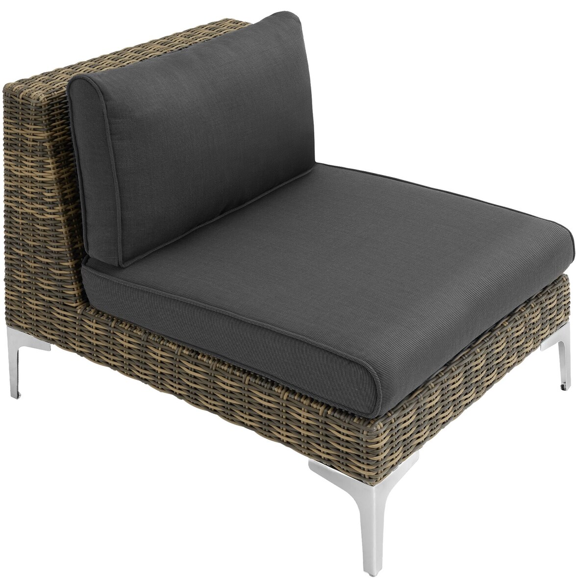tectake Conjunto modular de ratones Villanova: pieza central de aluminio  Antracita-Jaspeado