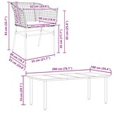 thumbnail of vidaXL 9-tlg. Garten-Essgruppe mit Kissen Braun Poly Rattan Glas