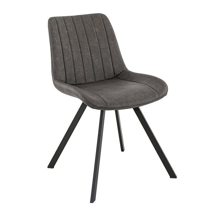 Lot de 2 chaises Juliette Anthracite, 78x49x61 cm