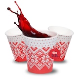 thumbnail of DeinPack 50 Glühweinbecher 200 ml – Winter Pappbecher mit Schneeflocken Motiv