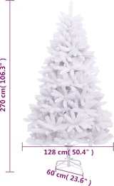 thumbnail of vidaXL Künstlicher Weihnachtsbaum Klappbar mit Ständer Weiß 270 cm