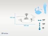 thumbnail of PURLINE Ventilador de techo retráctil con luz LED y temporizador CEILY BRISE SL