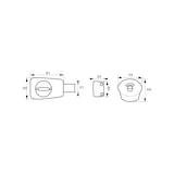 thumbnail of Verrou pour porte de salle de bain et WC Verrou inox pour wc pour porte de 40 mm