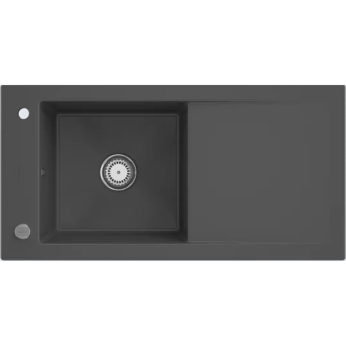 Villeroy&Boch Rechteckiges Spülbecken, Keramikspüle Timeline 60 Graphite, 100x51cm, reversibel