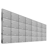 thumbnail of AL Briefkastensysteme 28 Fächer Premium Edelstahl Wand Briefkasten Anlage für Post A4, modern, robust und wetterfest, Artikelnummer: 331V28EA7