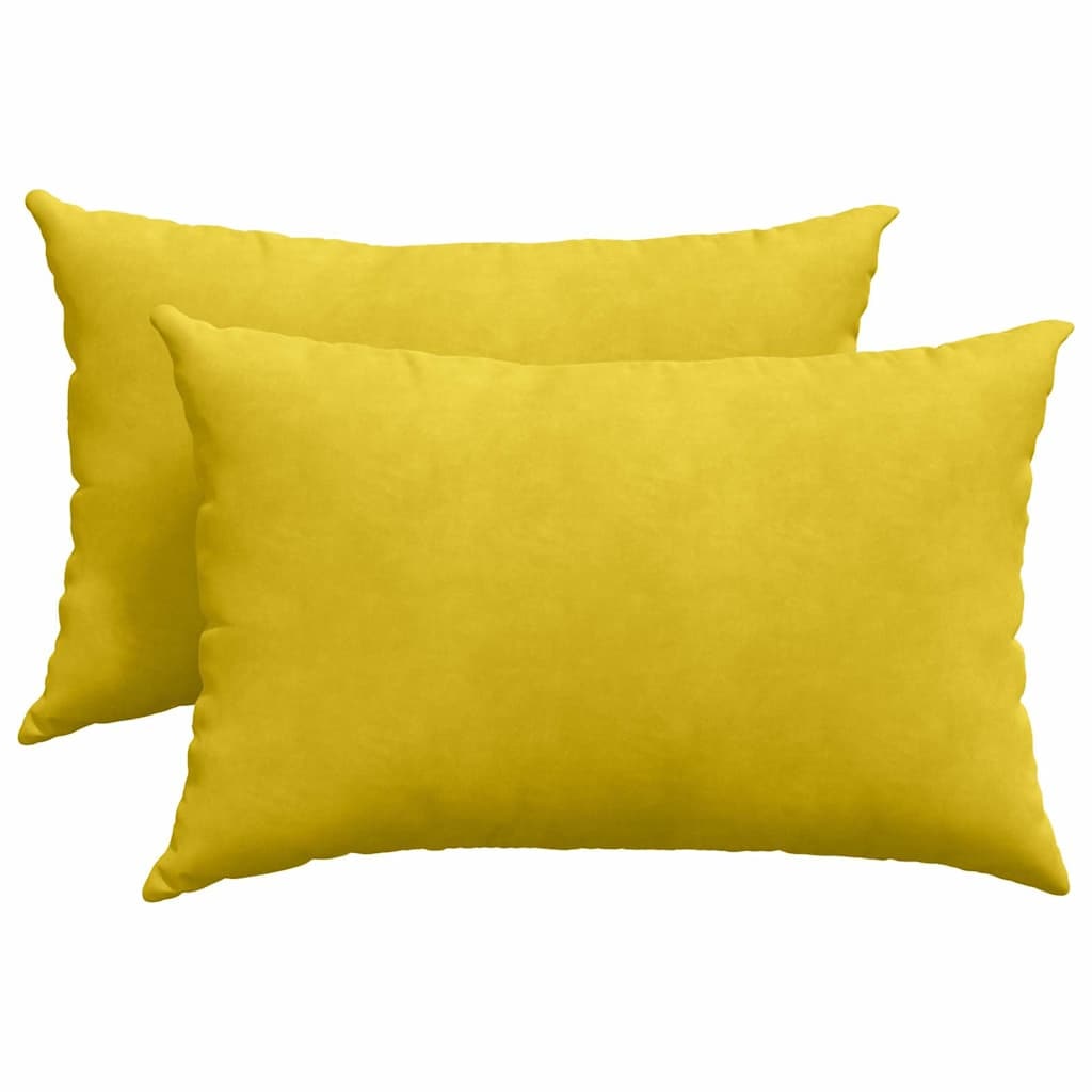 vidaXL Sofakissen 2 pcs Gelb 60 x 40 cm Cordstoff