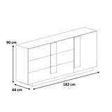 thumbnail of Matelpro - Buffet/bahut contemporain 1 porte/3 tiroirs chêne mercure Uranus - Moderne & Design -Chêne mercure - Quatre compartiments -Types de portes: