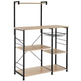 thumbnail of tectake Etagère de cuisine Crawley réglable en hauteur 90x40x131,5cm - Bois clair industriel, Chêne Sonoma -404755