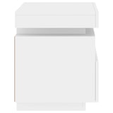 thumbnail of Armoires de chevet avec lumières LED 2 pcs blanc 40x39x48,5 cm – Modèle Rosée