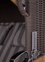 thumbnail of Strandkorb - bene living - Borkum XL Teak Bullauge - PE grau - Modell 537 - 2,5-Sitzer inkl. Liftersystem