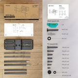 thumbnail of ONKRON Große Fernseher Wandhalterung für 42-120 Zoll TVs bis 100 kg, schwenkbar, neigbar, VESA bis 1000x600, Schwarz M10-B