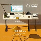 thumbnail of ONKRON Elektrisches Tischgestell, höhenverstellbar für 120-170 cm Tischplatten, bis 70 kg, Steh Sitz Schreibtisch, WDF221E-B Schwarz