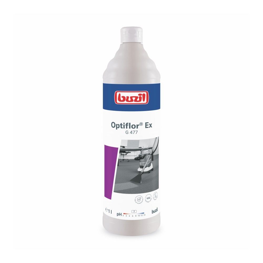 Buzil Optiflor Ex G 477 Teppich-GrunDr.einiger Sprühextraktion - 1 Liter Flasche